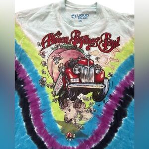 Liquid Blue The Allman Brothers‎ Band Mushroom Express Mens 2XL T-Shirt Tie Dye